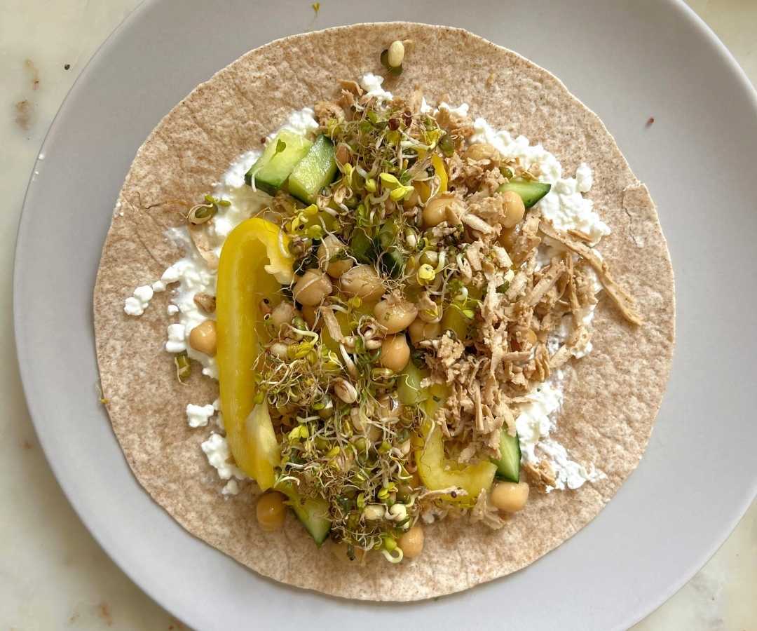 Geraspelter Tofu Wrap 🥙